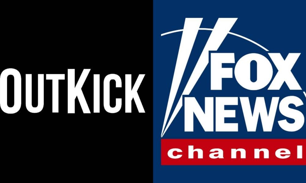 A photo of the OutKick and Fox News logos