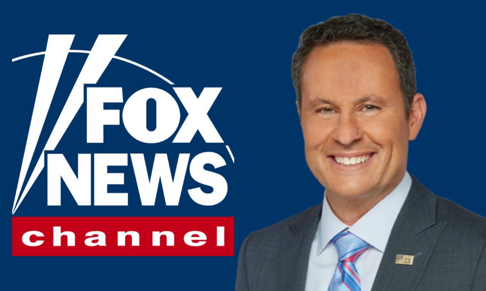 A photo of Brian Kilmeade and the Fox News logo