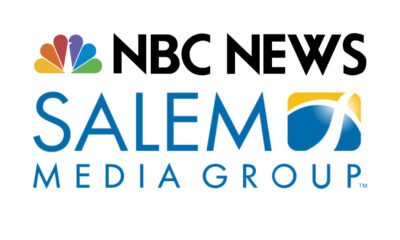 A photo of the NBC News and Salem Media Group logos